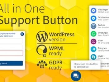 All in One Support Button + Callback Request, WhatsApp, Messenger, Telegram, LiveChat and more