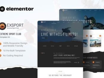 Exsport – Extreme Sport Club Elementor Template Kits