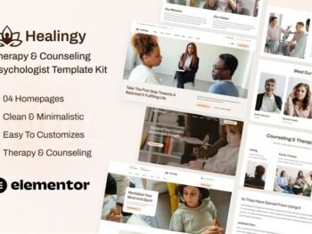 Healingy – Therapy & Counseling Psychologist Template Kits