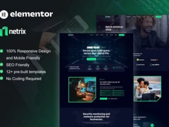 Netrix – Cyber Security Services Elementor Template Kits